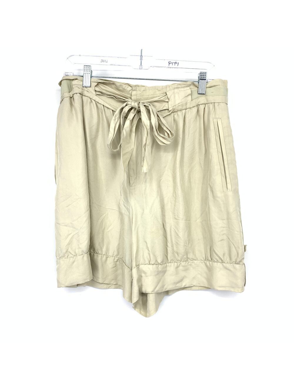 Marc By Marc Jacobs High-Waist Tie Front Shorts in Light Khaki